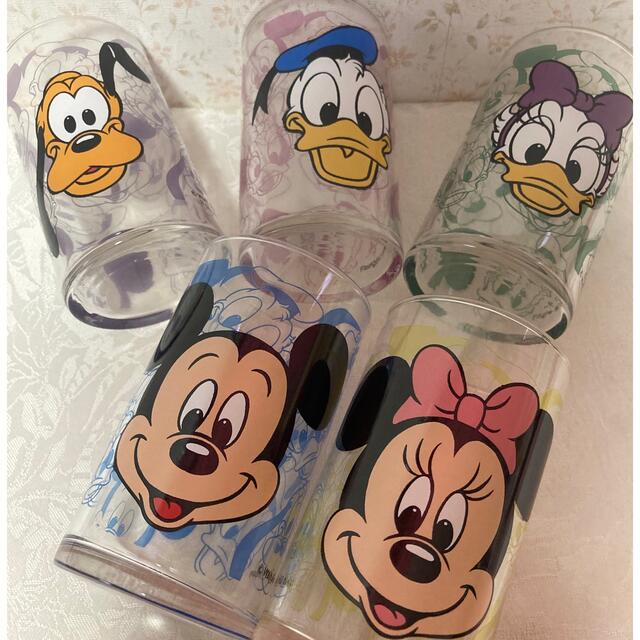 Disney(ディズニー)の昭和レトロ ディズニー スマイルグラス セット　バラ売り出来ます インテリア/住まい/日用品のキッチン/食器(グラス/カップ)の商品写真