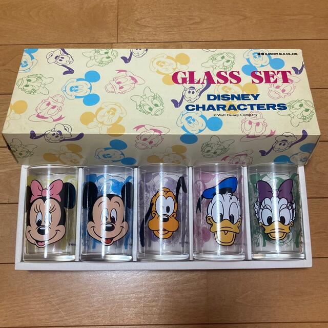 Disney(ディズニー)の昭和レトロ ディズニー スマイルグラス セット　バラ売り出来ます インテリア/住まい/日用品のキッチン/食器(グラス/カップ)の商品写真