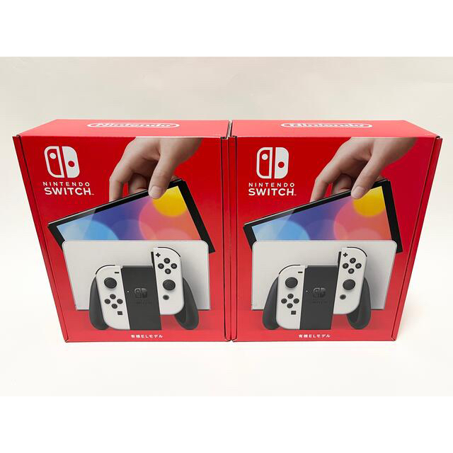 印象のデザイン Nintendo Switch ホワイト白 2個 新品未開封