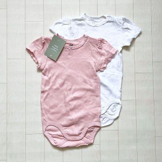 エイチアンドエム(H&M)の専用★ H&M オーガニックコットン 半袖ロンパース 肌着 2枚セット(ロンパース)