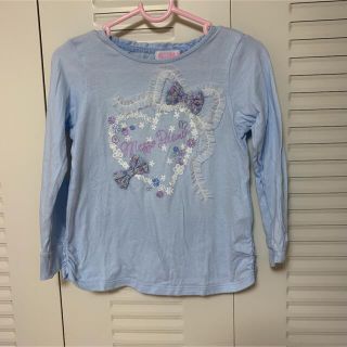 メゾピアノ(mezzo piano)のメゾピアノ　110 水色　ピンク　ロンT(Tシャツ/カットソー)