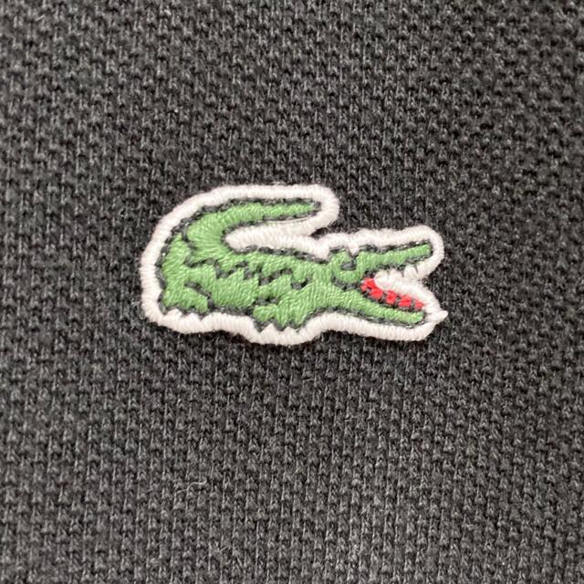 LACOSTE ラコステ ポロシャツ 半袖 ブラック グリーン切替し L相当 5