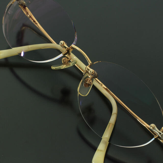 サングラス/メガネ ショパール 0.2ctダイヤ 眼鏡/メガネ K18PG D9409