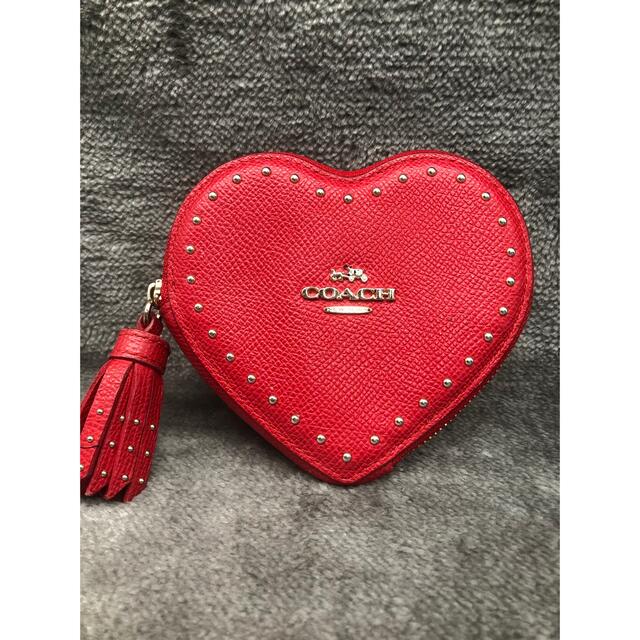 COACH - COACHコーチ ハート形レザーコインケース 小銭入れの通販 by