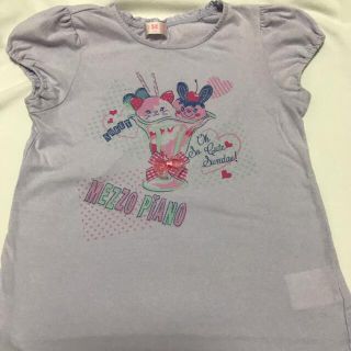 メゾピアノ(mezzo piano)のメゾピアノ　パープルTシャツ　120くらい(Tシャツ/カットソー)