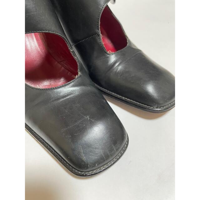 【値下げ】MADE IN ITALY黒レザーパンプス レディースの靴/シューズ(ハイヒール/パンプス)の商品写真
