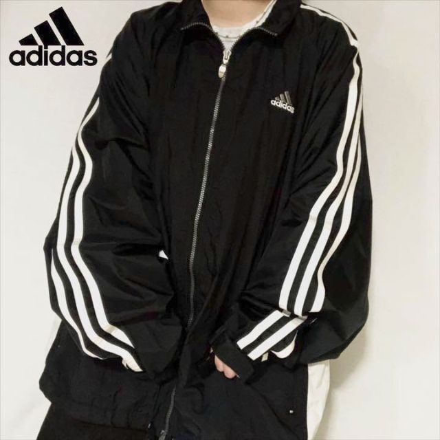 adidas アディダス  90’s ナイロン　ジャケット　ビッグシルエット