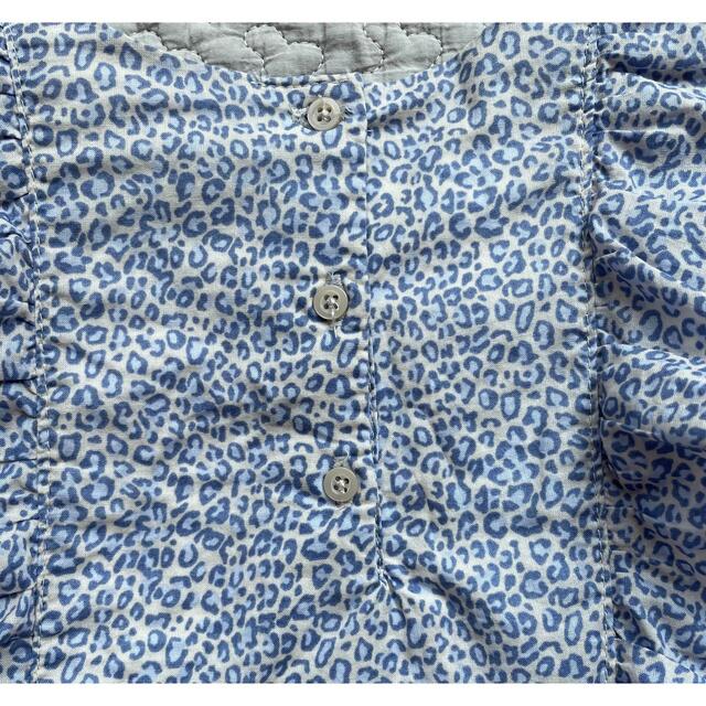 babyGAP(ベビーギャップ)のGAP ブルーヒョウ柄ワンピース　90cm キッズ/ベビー/マタニティのキッズ服女の子用(90cm~)(ワンピース)の商品写真