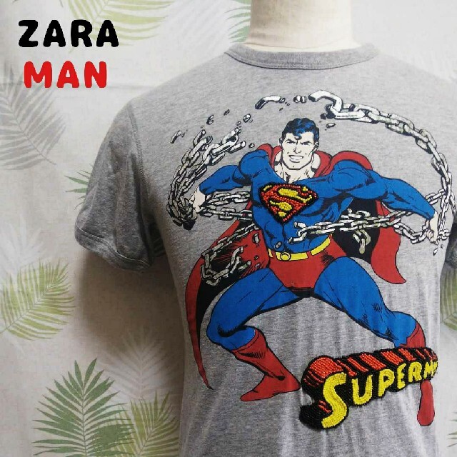 ZARA(ザラ)のZARA (MAN) スーパーマン ビーズ Tシャツ メンズのトップス(Tシャツ/カットソー(半袖/袖なし))の商品写真