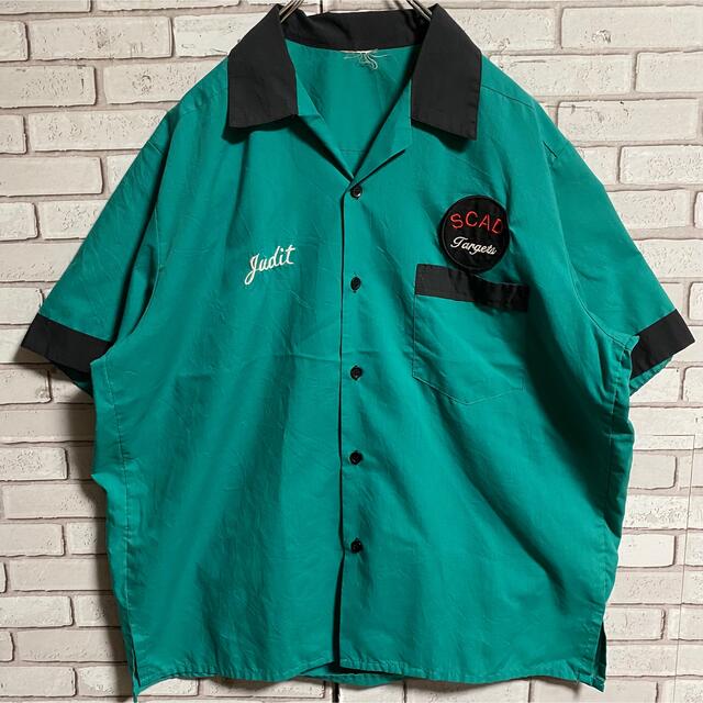 90s 古着 ヴィンテージ ボーリングシャツ 開襟シャツ 刺繍 90s 古着 ヴィンテージ ボーリングシャツ 開襟シャツ 刺繍