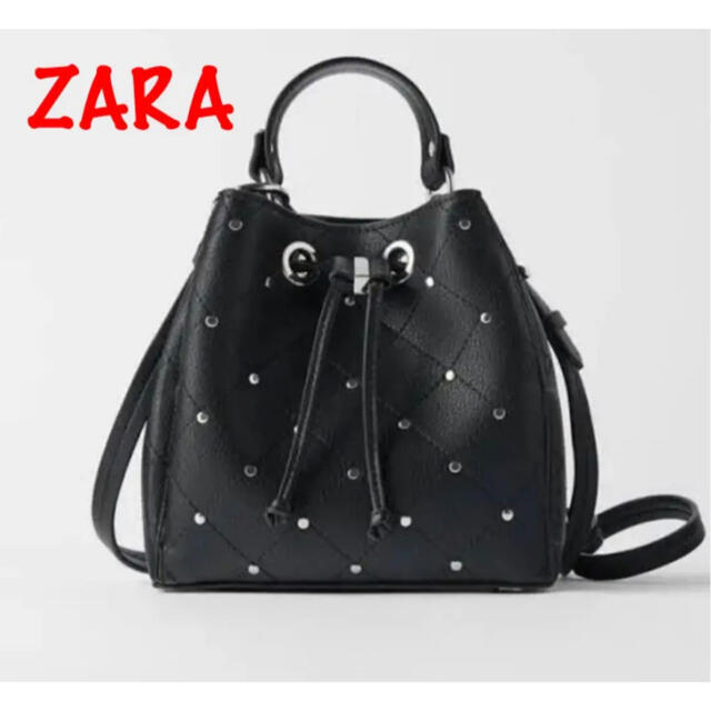 【サイズ交換ＯＫ】 ZARA - ZARAミニスタッズ付きハンドバッグ　ZARAバッグ ショルダーバッグ