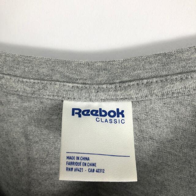 Reebok(リーボック)のTシャツ　Reebok リーボック　半袖　Tシャツ　グレー　メンズ　古着 メンズのトップス(Tシャツ/カットソー(半袖/袖なし))の商品写真