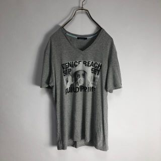 リーボック(Reebok)のTシャツ　Reebok リーボック　半袖　Tシャツ　グレー　メンズ　古着(Tシャツ/カットソー(半袖/袖なし))