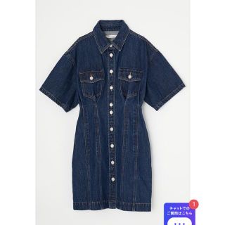 マウジー(moussy)のmoussy SHORT SLEEVE DENIM MINI ドレス(ミニワンピース)