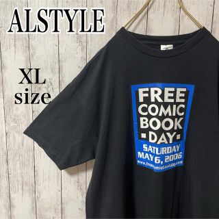 ALSTYLE アルスタイル ビッグプリント オーバーサイズ Tシャツ XL 黒(Tシャツ/カットソー(半袖/袖なし))