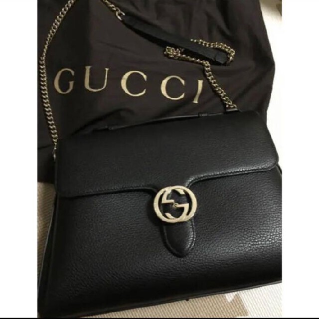 本物品質の Gucci GUCCIインターロッキングGGアイコンハンドバッグ お