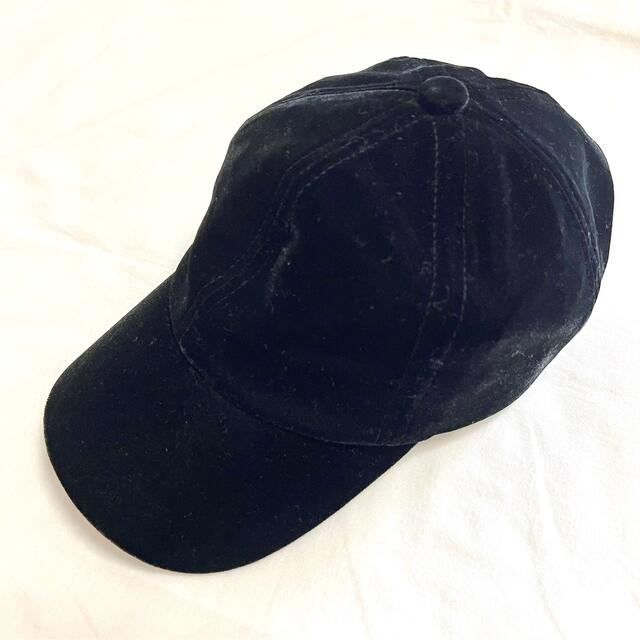 GU(ジーユー)のGU ベロア キャップ ブラック レディースの帽子(キャップ)の商品写真