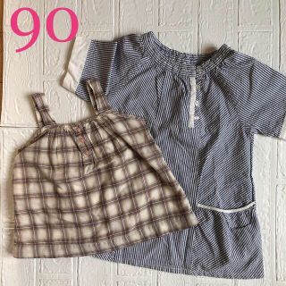 ベビーギャップ(babyGAP)の90cm 半袖チュニック & Baby Gap キャミソール 2着セット(Tシャツ/カットソー)