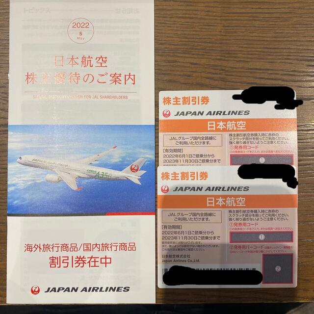 JAL 株主優待割引券　2枚セット　日本航空