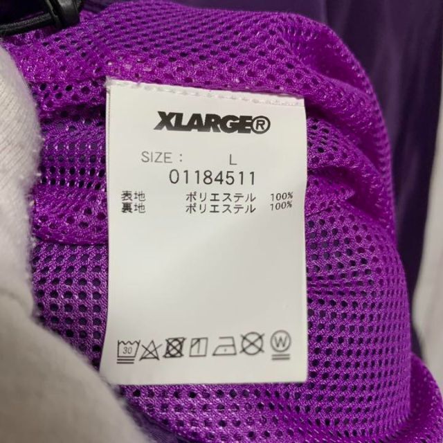 XLARGE(エクストララージ)の【完売品】 人気色 エクストララージ 限定 コラボ プルオーバー ジャケット 紫 メンズのジャケット/アウター(ナイロンジャケット)の商品写真