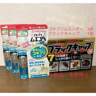 アースセイヤク(アース製薬)のキンチョー　ゴキブリムエンダー　3本 アース　ブラックキャップ  ゴキブリ駆除(日用品/生活雑貨)