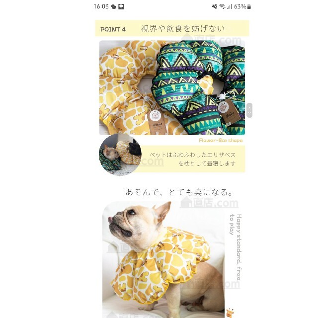 犬　エリザベスカラー　ドーナツ その他のペット用品(犬)の商品写真