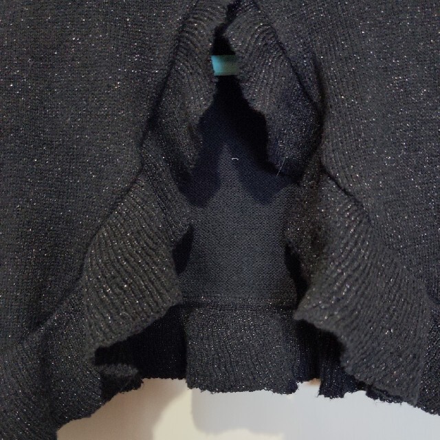 H&H(エイチアンドエイチ)のHM カーディガン　ブラックラメ　110 キッズ/ベビー/マタニティのキッズ服女の子用(90cm~)(カーディガン)の商品写真