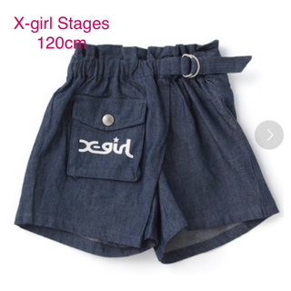 X-girl Stages - X-girl Stages ロゴポケットウエストギャザーショートパンツ120cm