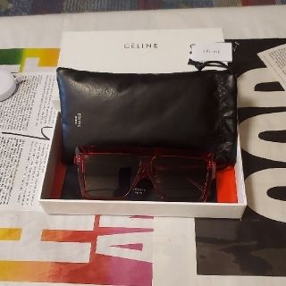 セリーヌ(celine)のCELINE❗SQUARESHAPEウェリントンRED/BLK/CL40030F(サングラス/メガネ)