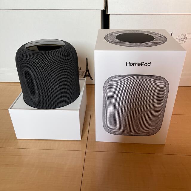 Apple(アップル)のAPPLE スマートスピーカー HomePod スペースグレー スマホ/家電/カメラのオーディオ機器(スピーカー)の商品写真