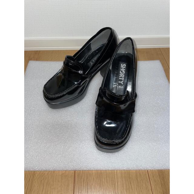 黒　ローファー　厚底　11cmヒール レディースの靴/シューズ(ローファー/革靴)の商品写真