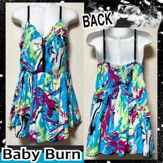 ベイビーバーン(BabyBurn)の【Baby Burn】インパン内蔵☆ペイント風マーブル柄キャミワンピ(ミニワンピース)