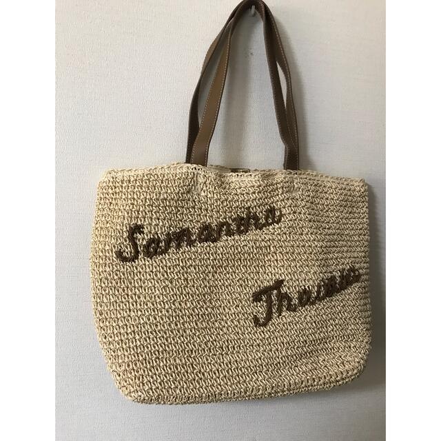 Samantha Thavasa(サマンサタバサ)の編みこみトートバッグ レディースのバッグ(かごバッグ/ストローバッグ)の商品写真