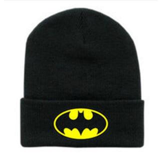 【大人気！】バットマン　ニット帽　キャップ　ビーニー　帽子　黒　ブラック(ニット帽/ビーニー)
