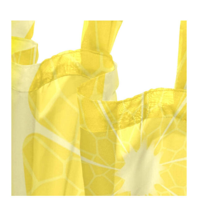 特注柄★イキイキ輪切りレモン柄薄手遮光カーテン140×210cm 二枚セット 3