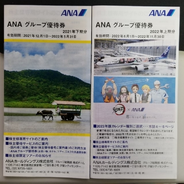 ANA(全日本空輸)(エーエヌエー(ゼンニッポンクウユ))のANA 株主優待券 チケットの優待券/割引券(その他)の商品写真