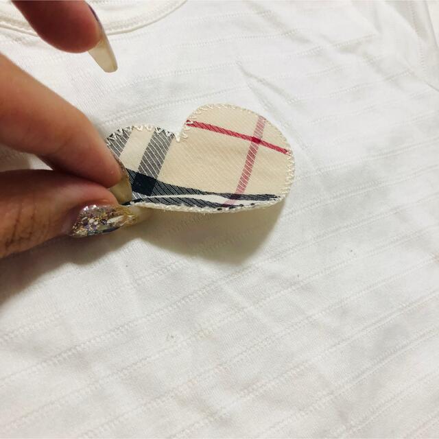 Burberry バーバリー チェック Tシャツ ハート リボン