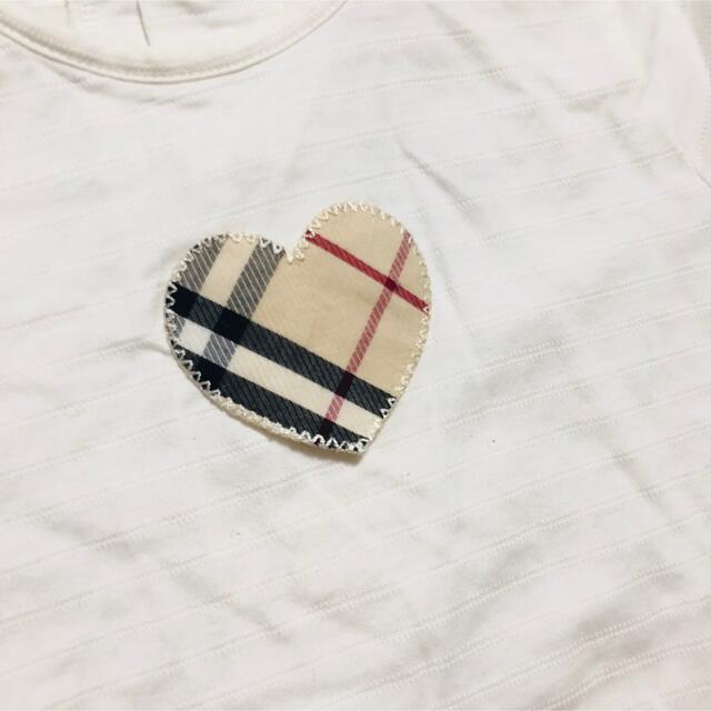 BURBERRY(バーバリー)のBurberry バーバリー　チェック　Tシャツ　ハート　リボン キッズ/ベビー/マタニティのベビー服(~85cm)(Ｔシャツ)の商品写真