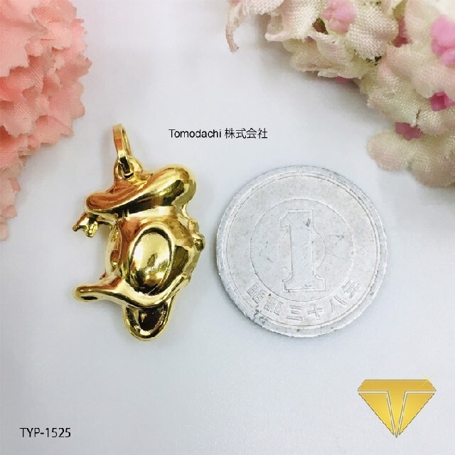 K18 YG  [Donald Duck ] ドナルドダック  ペンダントトップアクセサリー