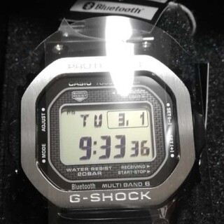 ジーショック(G-SHOCK)のGMW-B5000D-1JF 未使用・新品 スクリューバックほぼ正面(腕時計(デジタル))