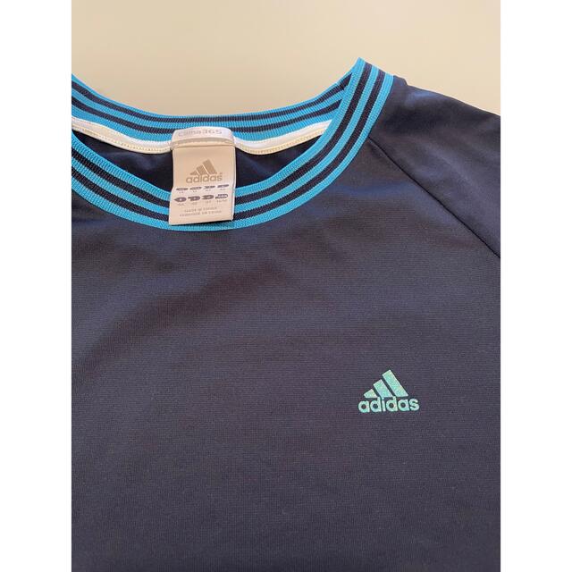 adidas(アディダス)のアディダス Tシャツ レディース XL ネイビー レディースのトップス(Tシャツ(半袖/袖なし))の商品写真