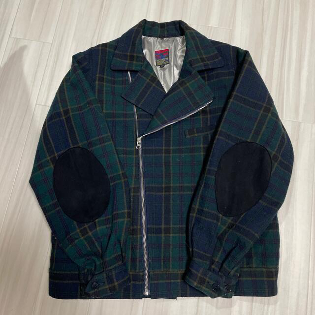 brunaboinne ブルーナボイン ライダース風 ジャケット チェック柄 【超