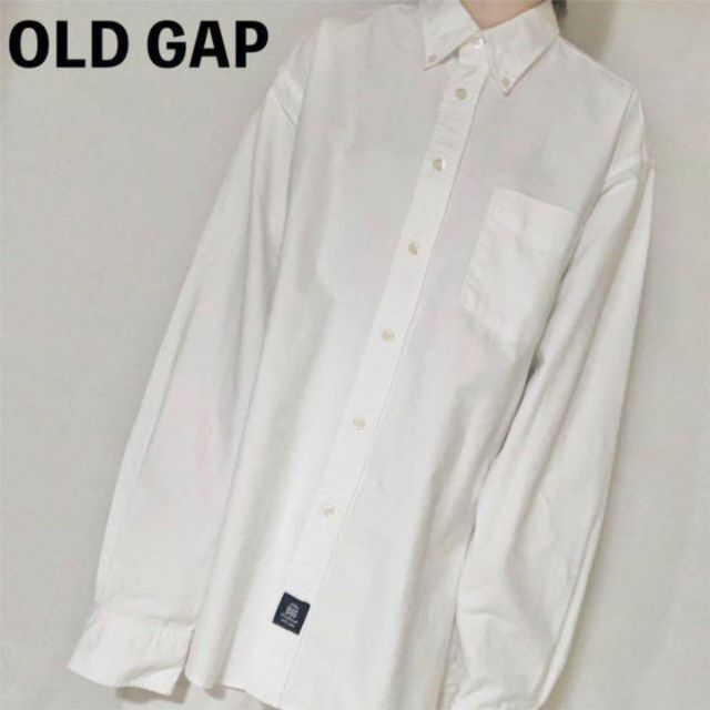 90s OLD GAP ギャップ 長袖シャツ ホワイト ビッグシルエット USA