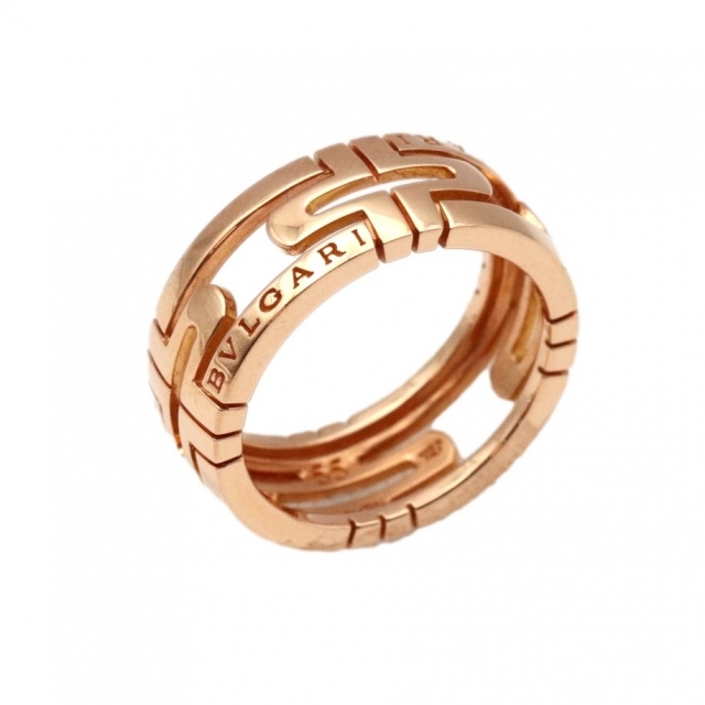 BVLGARI - 美品 ブルガリ パレンテシ オープンワーク リング 55 14号 K18PG