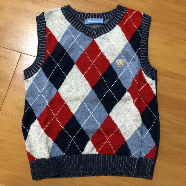 familiar(ファミリア)のファミリア　ニット　ベスト　120 フォーマル  良品 キッズ/ベビー/マタニティのキッズ服男の子用(90cm~)(ニット)の商品写真