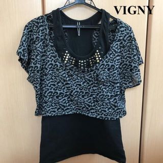 ヴィニー(Vigny)のヴィニー VIGNY 3way タンクトップ Tシャツ セット ヒョウ柄(Tシャツ(半袖/袖なし))