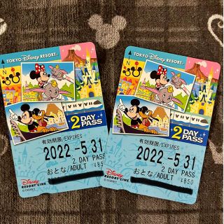 ディズニー(Disney)のリゾートライン　フリーきっぷ 2day pass(遊園地/テーマパーク)