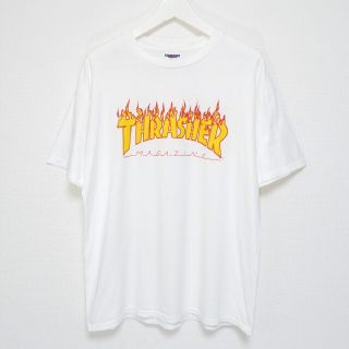 スラッシャー(THRASHER)のL 90s スラッシャー THRASHER FLAME Tシャツ USA製(Tシャツ/カットソー(半袖/袖なし))