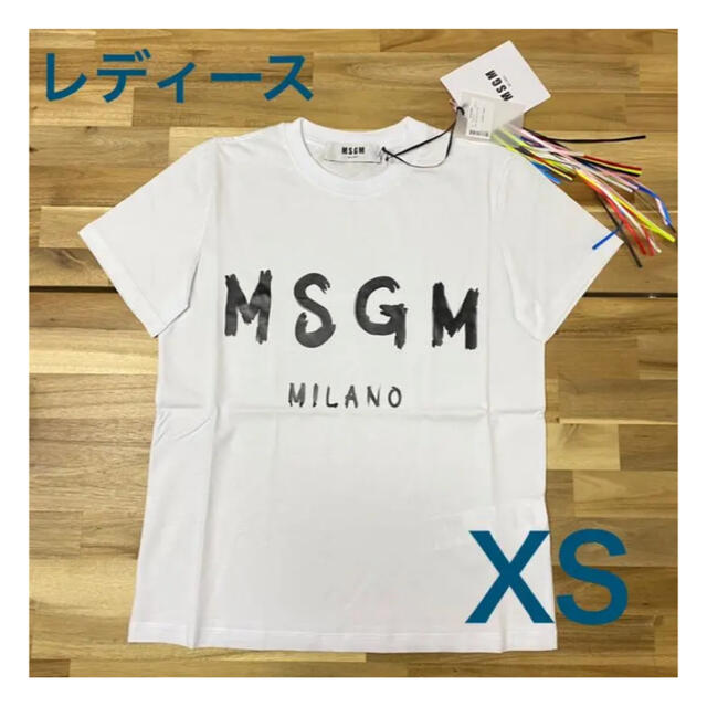 新品　MSGM レディース 半袖 ホワイト 白　ロゴTシャツ　半袖　プレゼント