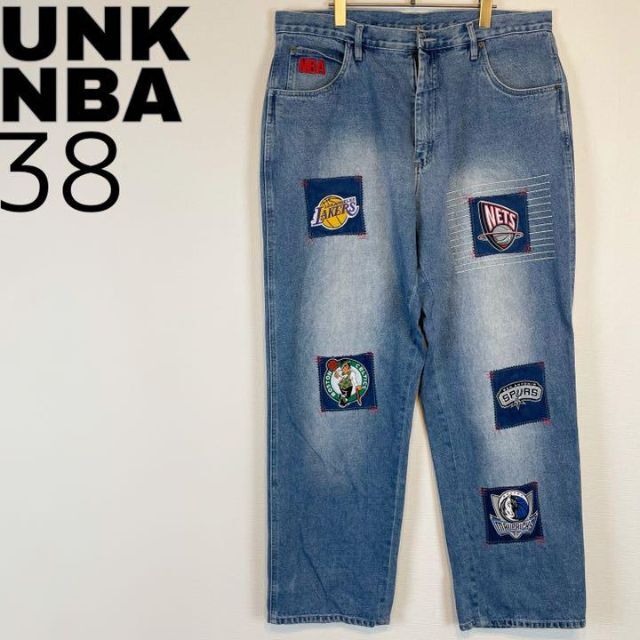 くつろぎカフェタイム W38 ジェフハミルトン NBA ワッペンデニムボトム